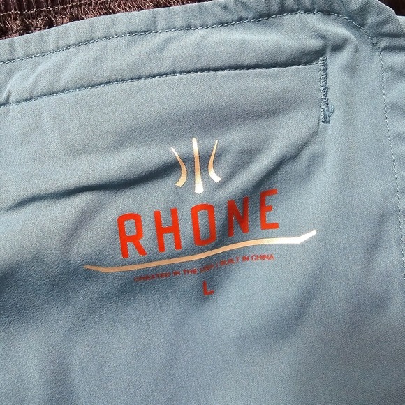 Rhone Men Unlined Performance Shorts Size Large Blue Gym Active Lightweight - Picture 5 of 13